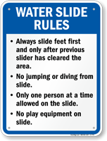 Water Slide Rules Sign for Arkansas