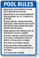 Indiana Pool Rules Sign