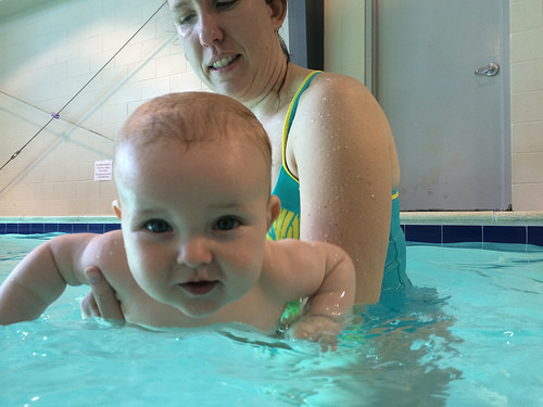 Swimming infant