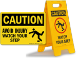 Watch Your Step Signs