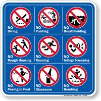 Pool Rules Symbol Sign