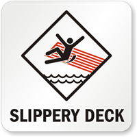 Slippery Deck Pool Marker