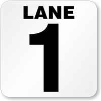 Lane 1 Pool Lap Lane Marker