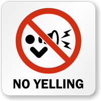 No Yelling Pool Marker