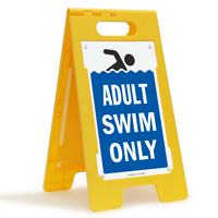 Adult Swim Only Floor Sign