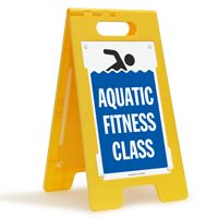 Aquatic Fitness Class Floor Sign