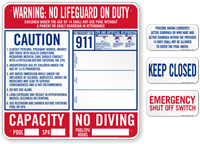 California Pool Safety Sign Kit