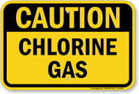 Nevada Caution Chlorine Gas Pool Sign