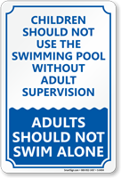 Children Swimming Pool Sign