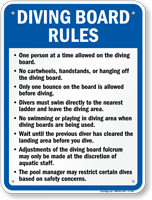 Diving Board Rules Sign