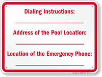 North Carolina Emergency Phone Sign