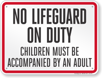 Iowa No Lifeguard On Duty Sign