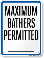 Missouri Bather Load Capacity Pool Sign