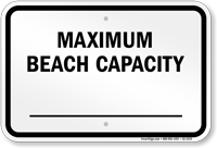 New York Maximum Beach Capacity Sign
