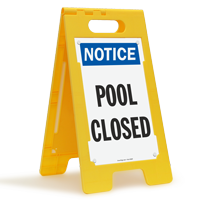 Notice Pool Closed Floor Sign
