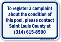 Register Pool Condition Complaint Missouri Sign