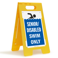 Senior Disabled Swim Only Floor Sign