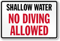 No Diving Sign for South Carolina