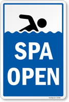 Spa Open Sign