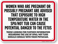 Pennsylvania Pregnant Women Spa Danger Sign