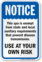 Minnesota Exemption Notice Spa Safety Sign 