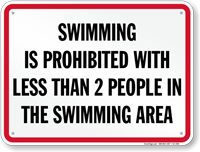 Swimming Prohibited Tennessee Pool Sign