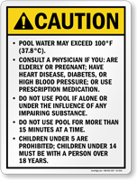 Utah Children Prohibited Pool Safety Sign