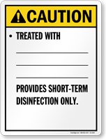 Utah Short-Term Disinfection Pool Sign