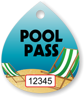 Pool Pass In Water Drop Shape, Beach Chair