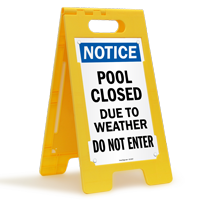Notice Swimming Pool Closed Do Not Enter Sign